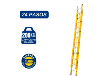 Escalera telescópica de fibra de vidrio de 24 pasos Bronco American Ladder
