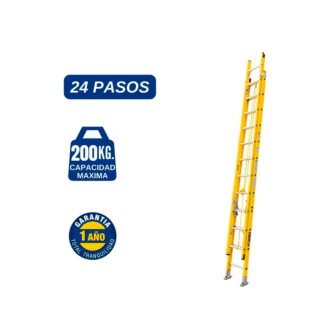 Escalera telescópica de fibra de vidrio de 24 pasos Bronco American Ladder