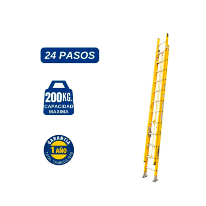 Escalera telescópica de fibra de vidrio de 24 pasos Bronco American Ladder