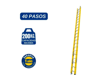 Escalera telescópica de fibra de vidrio de 40 pasos Bronco American Ladder
