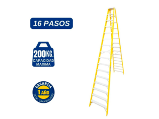 Escalera Fibra de Vidrio Tijera Doble Ascenso de 16 Pasos Bronco American Ladder