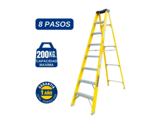 Escalera Fibra de Vidrio Tijera Simple Ascenso de 8 Pasos Bronco American Ladder