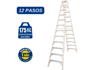 Escalera Aluminio Tijera Doble Ascenso de 12 Pasos-Bronco American Ladder
