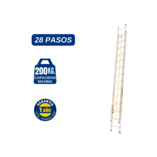 Escalera telescópica de Aluminio 28 pasos Bronco American Ladder
