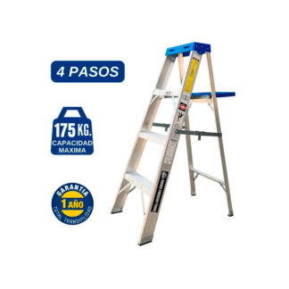 Escalera Aluminio Tijera Simple Ascenso de 4 Pasos-Bronco American Ladder