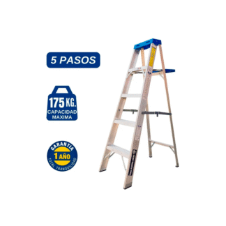 Escalera Aluminio Tijera Simple Ascenso de 5 Pasos-Bronco American Ladder