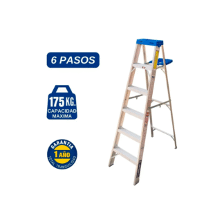 Escalera Aluminio Tijera Simple Ascenso de 6 Pasos-Bronco American Ladder