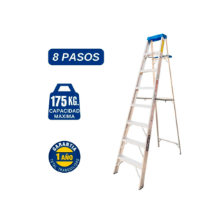 Escalera Aluminio Tijera Simple Ascenso de 8 Pasos-Bronco American Ladder