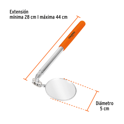 Espejo circular telescópico de inspección, 5 cm, Truper - Imagen 3