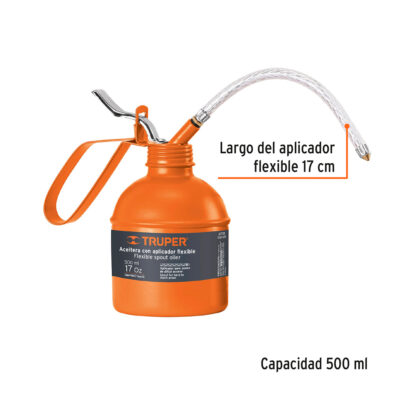 Aceitera de 500 ml con aplicador flexible TRUPER - Imagen 2