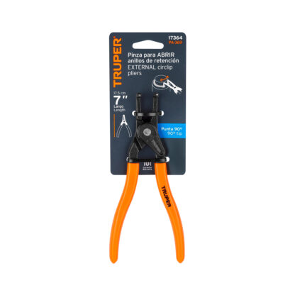Alicate punta a 90° 6-3/4" para abrir anillos TRUPER - Imagen 2
