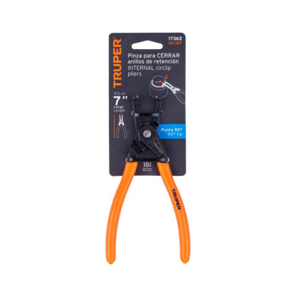 Alicate punta a 90° 6-3/4" para cerrar anillos TRUPER - Imagen 2