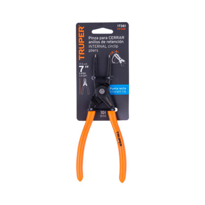 Alicate punta recta 7" para cerrar anillos TRUPER - Imagen 2