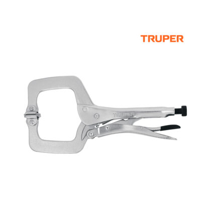 Pinza de presión 11" tipo "C" con mordaza autoajustable TRUPER