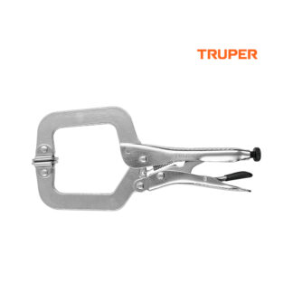 Pinza de presión 9" tipo "C" con mordaza autoajustable TRUPER
