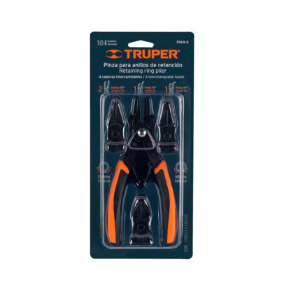 Alicate para Anillos de retención 6" 4 Cabezas Intercambiables TRUPER - Imagen 3