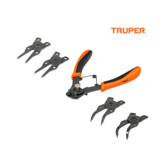 Alicate para Anillos de retención 6" 4 Cabezas Intercambiables TRUPER