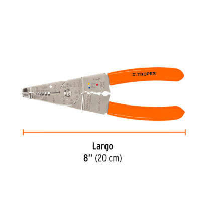 Alicate pelacables 8" 24 a 12 AWG TRUPER - Imagen 3
