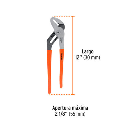 Alicate pico de loro 12" mango de PVC TRUPER - Imagen 2