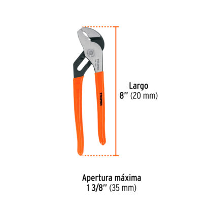 Alicate pico de loro 8" mango de PVC TRUPER - Imagen 2