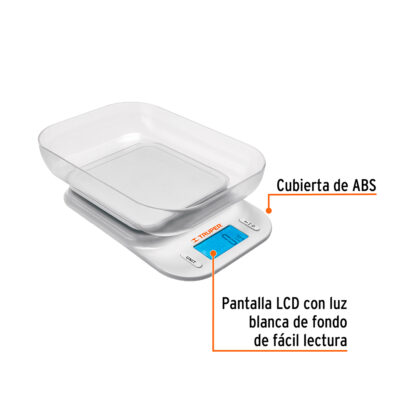 Balanza digital con tazón 5 kg TRUPER - Imagen 2