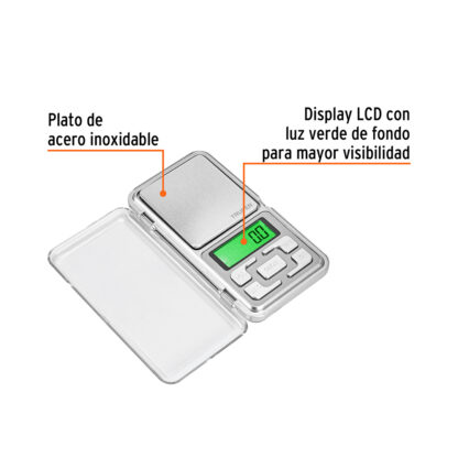 Balanza electrónica de bolsillo 500 g TRUPER - Imagen 2