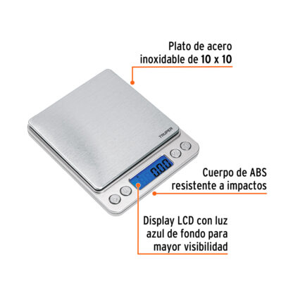 Balanza electrónica de precisión 500 g TRUPER - Imagen 2