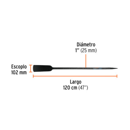 Barra cavadora 1" x 120 cm TRUPER - Imagen 2