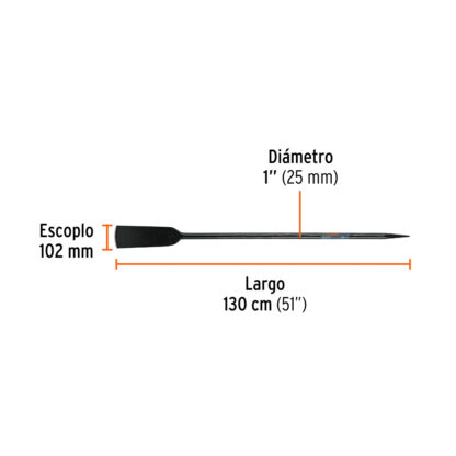Barra cavadora 1" x 130 cm TRUPER - Imagen 2