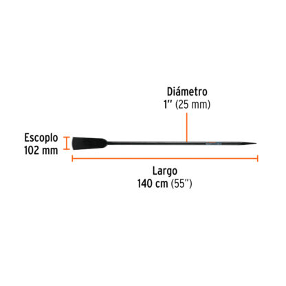 Barra cavadora 1" x 140 cm TRUPER - Imagen 2