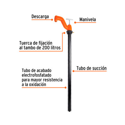 Bomba extractora de solventes con manija tipo "T" TRUPER - Imagen 3