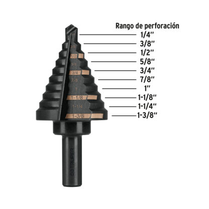 Broca escalonada para metal 10 escalones TRUPER - Imagen 2
