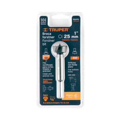Broca para madera forstner 25 mm TRUPER - Imagen 3