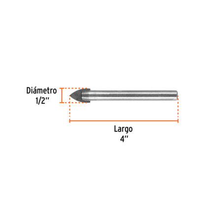 Broca para vidrio y mayólica 1/2" TRUPER - Imagen 2