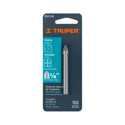 Broca para vidrio y mayólica 1/4" TRUPER - Imagen 3