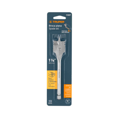 Broca plana para madera 1 1/8" TRUPER - Imagen 3