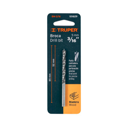 Broca punta centradora para madera 3/16" TRUPER - Imagen 3