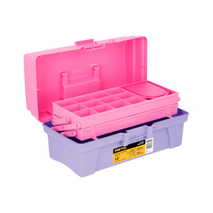 Caja cosmetiquera 14" rosa/morado TRUPER - Imagen 5