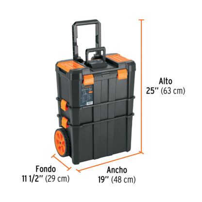 Caja para herramientas 19" x 25" 3 en 1 desmontable con ruedas TRUPER - Imagen 2