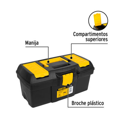 Caja para Herramientas 16" con compartimentos PRETUL - Imagen 2