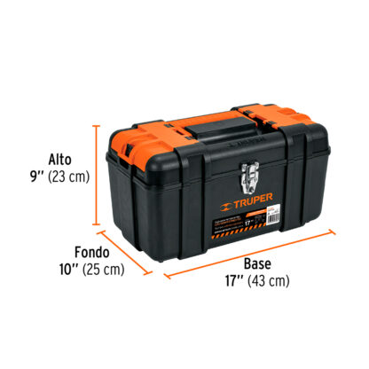 Caja para Herramientas 17" con Compartimentos, Broches Metálicos TRUPER - Imagen 3