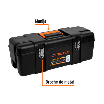 Caja para Herramientas 26" Industrial, Broches Metálicos TRUPER - Imagen 2