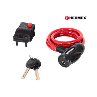 Candado de Cable con Llave 1 m x 10 mm HERMEX