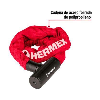 Candado Metálico con Cadena Forrada HERMEX - Imagen 2