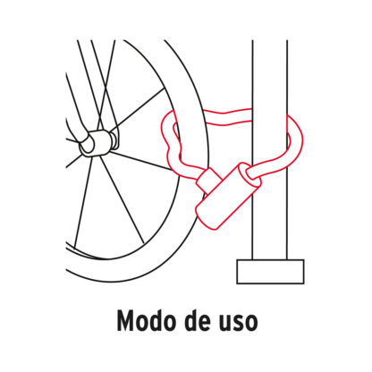 Candado Metálico con Cadena Forrada HERMEX - Imagen 3