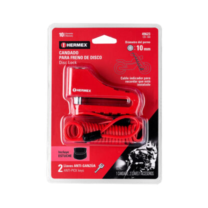 Candado para Freno de Disco Motocicleta 10 mm HERMEX - Imagen 4