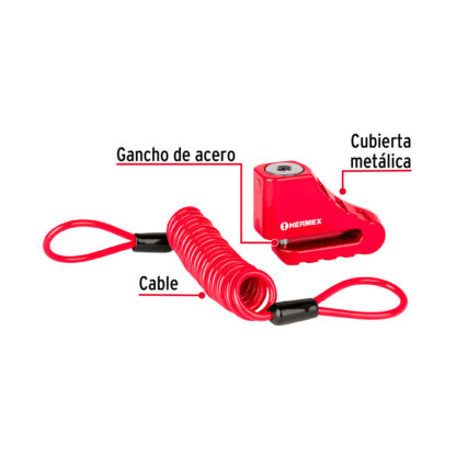 Candado para Freno de Disco Motocicleta 5.5 mm HERMEX - Imagen 2
