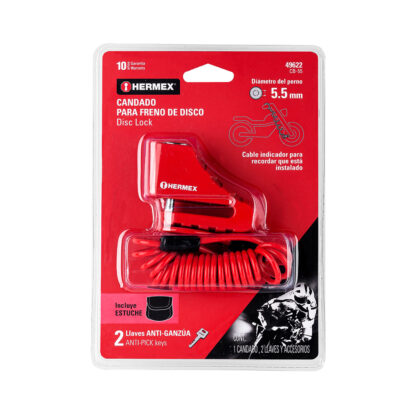 Candado para Freno de Disco Motocicleta 5.5 mm HERMEX - Imagen 4