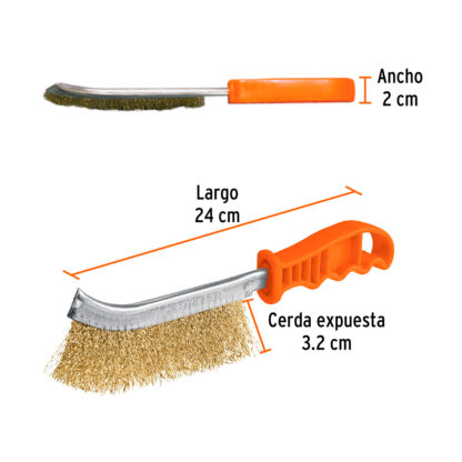 Cepillo Curvo Anti-chispa Alambre Ondulado TRUPER - Imagen 2