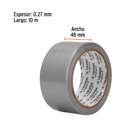 Cinta Ducte Tape 10 m, espesor 0.27 mm TRUPER - Imagen 2